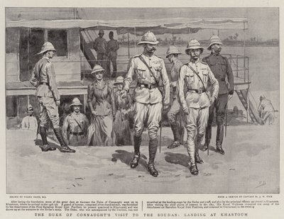 コンノート公爵のスーダン訪問、ハルツーム着陸 作： Frank Dadd